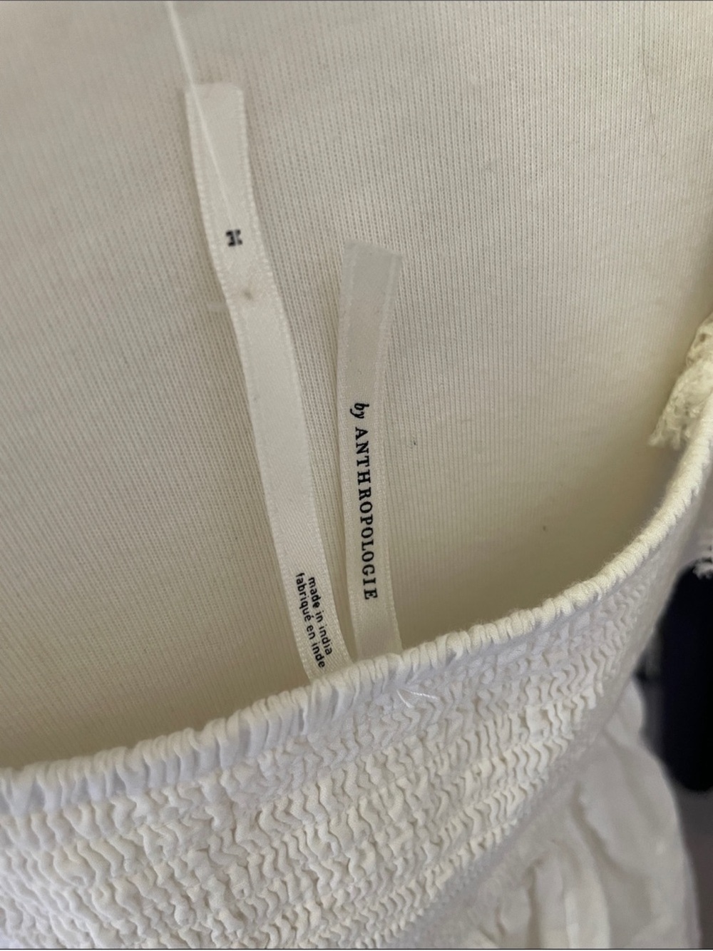 White Embroidered Floral Tie Peplum Top - Picture 2 of 5
